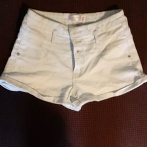 High waisted denim shorts